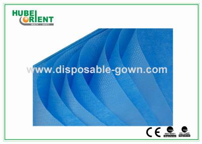 China Single Use Non Woven Disposable Bed Sheets with Round Elastic Rubber , White / Blue Color for sale