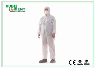 China Type 5 / 6 Hooded MP / SMS Disposable Coverall For Laboratory / Workshop for sale