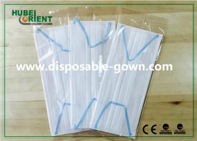China White TET PE odorless Disposable Face Mask , PU Band Ear Loop for sale