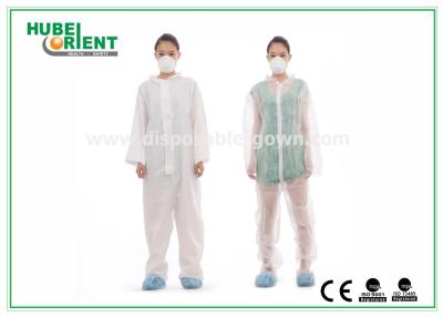 China PP Non-Woven Disposable Coverall Suit Without Hood And Feet Cover for sale