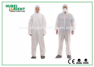 China Splash Proof Type 5 6 SMS Disposable Coveralls With Hood for sale