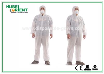 China Hooded Nonwoven Disposable Coveralls with Various Colors CE Standard for sale