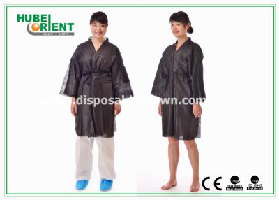 China Breathable Soft Nonwoven Polypropylene Disposable Bathrobe for Spa Sauna for sale