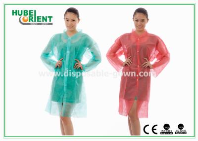 China PP MP TVK Disposable Laboratory Coats With Shirt Collar for sale