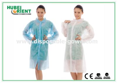China Polyethylene Disposable Lab Gowns With Shirt Collar approved CE MDR Certificate for Body protection for sale