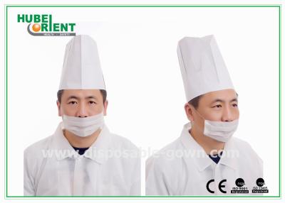 China Long White Paper Disposable Head Cap Bouffant Shaped with Adjustable Size for sale