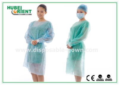 China Glass Fiber Free Adjustable Wrist Disposable Isolation Gowns for sale