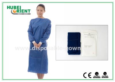 China CE ISO certificated SMS Nonwoven Disposable Surgical Gowns With Knitted Wrists for sale