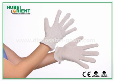 China Eco Friendly 100% Soft Pure Cotton Disposable Gloves PVC Dots White Colour for sale