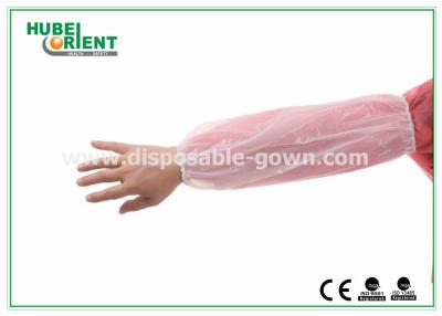China Waterproof Polyethylene Plastic Disposable Oversleeves/Free Size Colorful PE Arm Sleeves for sale