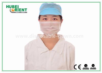 China White Anti static 2- ply ESD disposable earloop face mask For Clean Room for sale