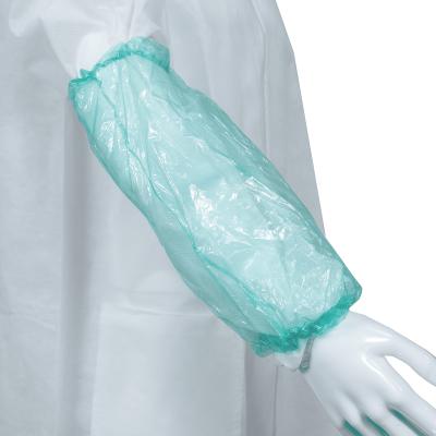 China Waterproof Anti Oil Disposable Plastic Oversleeves Food Processing PE Arm Sleeves for sale