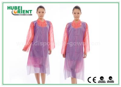 China White Waterproof And Dustproof Disposable Aprons PVC Material With Punched Neck Opening for sale