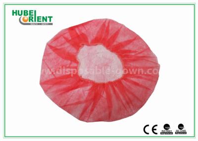 China Eco - Friendly Dental Disposable Hair Caps , Red Operating Room Caps With Polypropylene Materials for sale