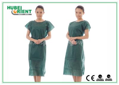 China CE Standard hospital use disposable non-woven patient gown without sleeves for sale