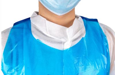 China avental sem mangas plástico PE descartável azul/branco da óleo-prova do uso da cozinha à venda