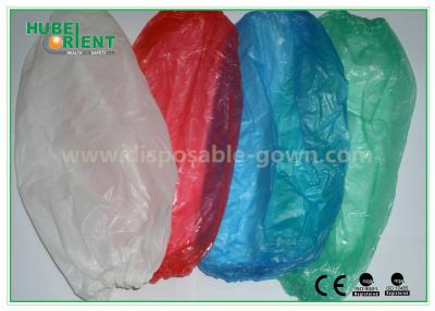 中国 試供品のきれいなプラスチック腕は台所またはレストランのためのスリーブを付けたり/青く使い捨て可能な腕の袖 販売のため