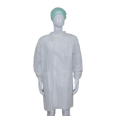 China Non Woven Fabric / SMS / Tyvek Disposable Lab Coats For Industrial for sale
