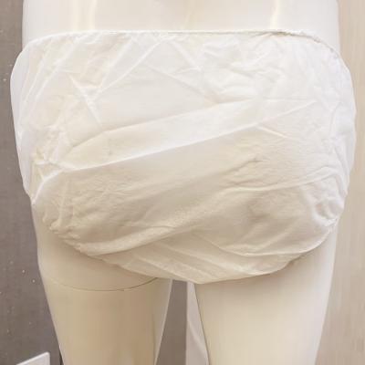 China Hygiene Protective Disposable White PP Non Woven Underpants With Double Crotch for sale