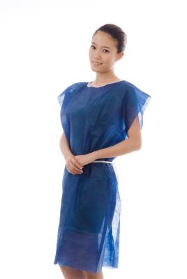 China Sleeveless Spun Bonded Polypropylene Disposable Patient Gown for sale