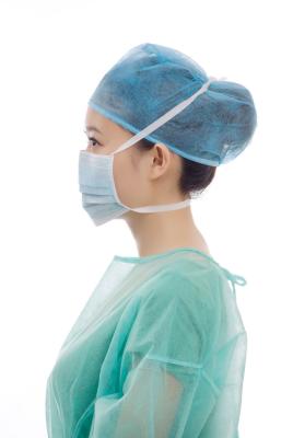 China Type IIR 3 Ply Nonwoven Tie On Face Mask Approved EN14683 For Hospital for sale