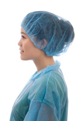 China Breathable Non Woven Disposable Bouffant Cap Free Size for sale