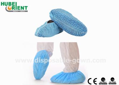 China Single Use Waterproof Nonwoven Shoe Covers With Non Slip Stripes for sale