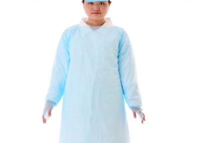 China Long Sleeves Disposable CPE Isolation Gown For Hospital for sale