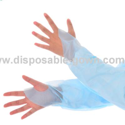 China Anti Splash L XL Long Sleeve Disposable CPE Gown For Clean And Sanitary for sale
