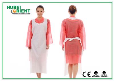 China Non Woven Waterproof Surgical Dental PE Disposable Apron Without Sleeves for sale