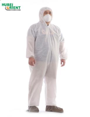China Personal Protective Hooded Waterproof Disposable Microporous Coverall for sale