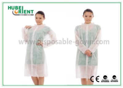 China Disposable Medical White Nonwoven Lab Coat PP/SMS/MP/Tyvek Lab Coat for sale