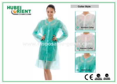 China ISO13485 Elastic Wrist Disposable Lab Coats With Velcro Closure for sale