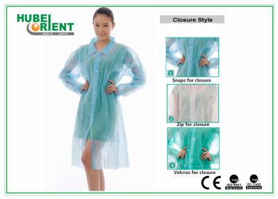 China ISO13485 Hospital Disposable Lab Coats 40G/M2 With Snaps for sale