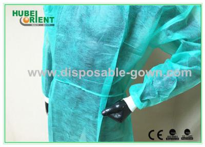 China 35gsm PP Disposable Isolation Gowns With Knitted Wrist for sale