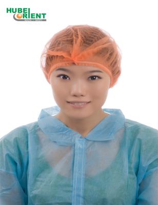 China Disposable PP Non Woven Mob Cap Bouffant Head Cover Hair Net Surgical Doctor Hat Round Mob Cap for sale