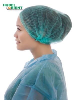 China Cubierta/casquillo quirúrgicos disponibles no tejidos principales Bouffant médicos de la cabeza de la fregona del casquillo en venta