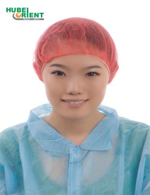 China Da tampa principal descartável não tecida protetora do polipropileno do tampão do cabelo da segurança do hospital tampão Bouffant para o cabelo à venda