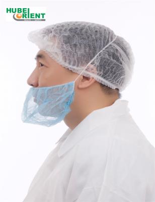 China Disposable Blue And White Beard Net Cover /Mouth Guard With Single Elastic for sale