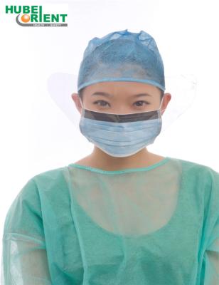 China OEM 2 Ply 3 Ply Nonwoven Surgical Face Mask With Anti Fog Visor for sale