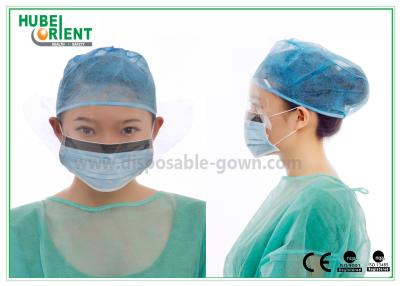 China Mascarilla protectora disponible no tejida de los PP del gancho ISO9001 con el visera del chapoteo en venta