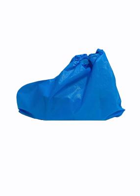 China Single Use Waterproof CPE Overshoes With Elastic Rubber Opening for sale