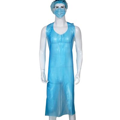 China OEM Oil Prevention Single Use Sleeveless PE Apron 28''x42'' 28''x46'' for sale