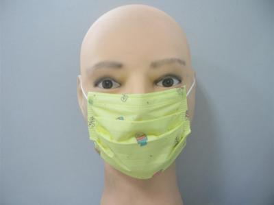 China Disposable 3ply Kid Face Mask With Cute Printing Latex Free Earloop for sale