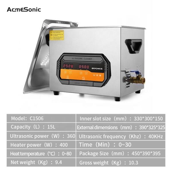 Quality Auto Metal 15 Litre Ultrasonic Cleaner Washing Machine Electric for sale