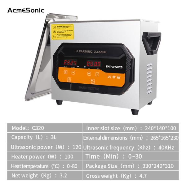 Quality 3L Ultrasonic Cleaning Machine 100w Ultrasonic Washing Machine for sale