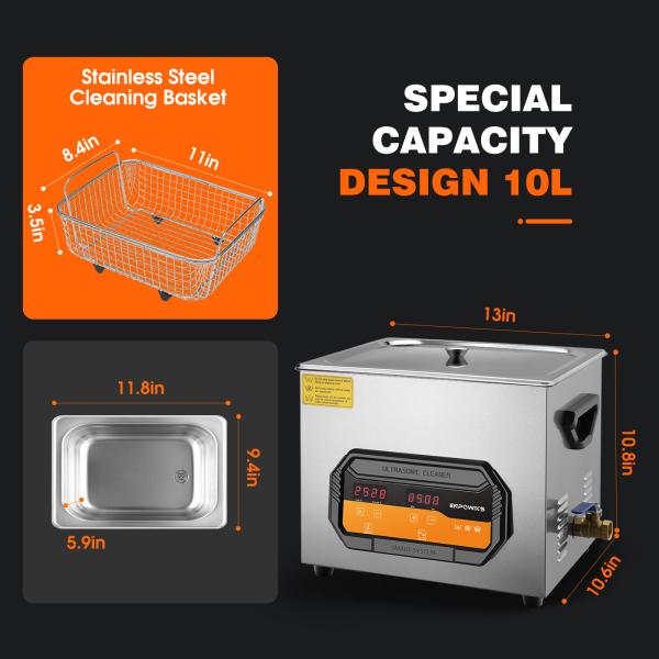 Quality DPF Digital Ultrasonic Cleaner 10L 240W For Industrial Medical for sale