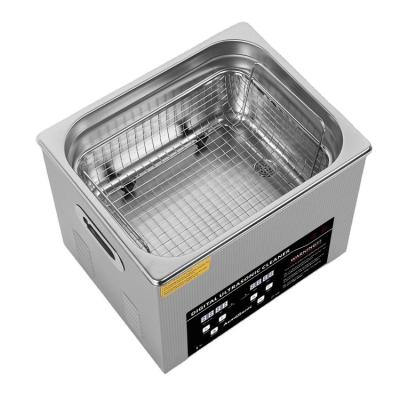 China Metal Digital Ultrasonic Cleaner 10L With Sus Basket And Lid for sale