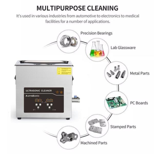 Quality Metal Digital Ultrasonic Cleaner 10L With Sus Basket And Lid for sale