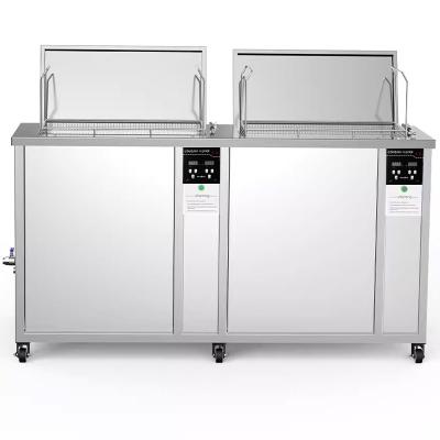 China Double Tanks Industrial Ultrasonic Parts Cleaner With Hot Air Drying 135L for sale